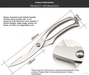 Stainless Steel Strong Outdoor Food Scissors - Image 4