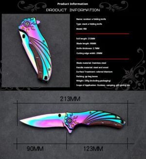 color Outdoor folding tactical small knife - Image 5