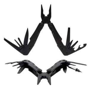 Black folding pliers multi-purpose tool outdoor multi-purpose - Image 2