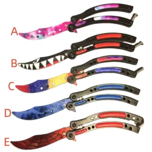 Vibrant Balisong Butterfly Knife Collection - Unique Designs with Bold Patterns and Colors - Image 2