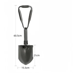 1066g multifunctional large engineer shovel folding shovel outdoor large shovel picnic field shrink mountain shovel - Image 2