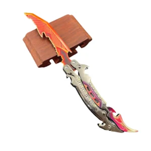 Call of Duty game peripheral lightning flame shadow metal butterfly knife unsharpened - Image 2