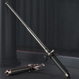 Self-defense artifact telescopic stick swing stick guard knife blocking swing stick three-section stick alloy steel quenching process self-defense - Image 2