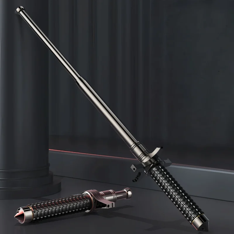 wholesale Self-defense artifact telescopic stick swing stick guard knife blocking swing stick three-section stick alloy steel quenching process self-defense - OTFKNIFEWHOLESALE.COM