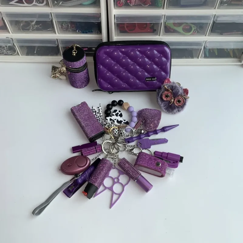 Perple Lightning Keychain  Shiny 18 pcs Keychain Set - Image 1