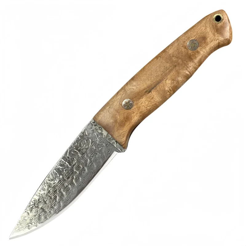 Damascus steel outdoor small straight knife multi-purpose knife - Image 1