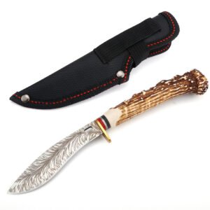 Damascus knife Mongolian small straight knife - Image 2