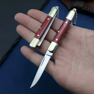 Mini pocket knife stainless steel brass resin handle pocket knife - Image 2