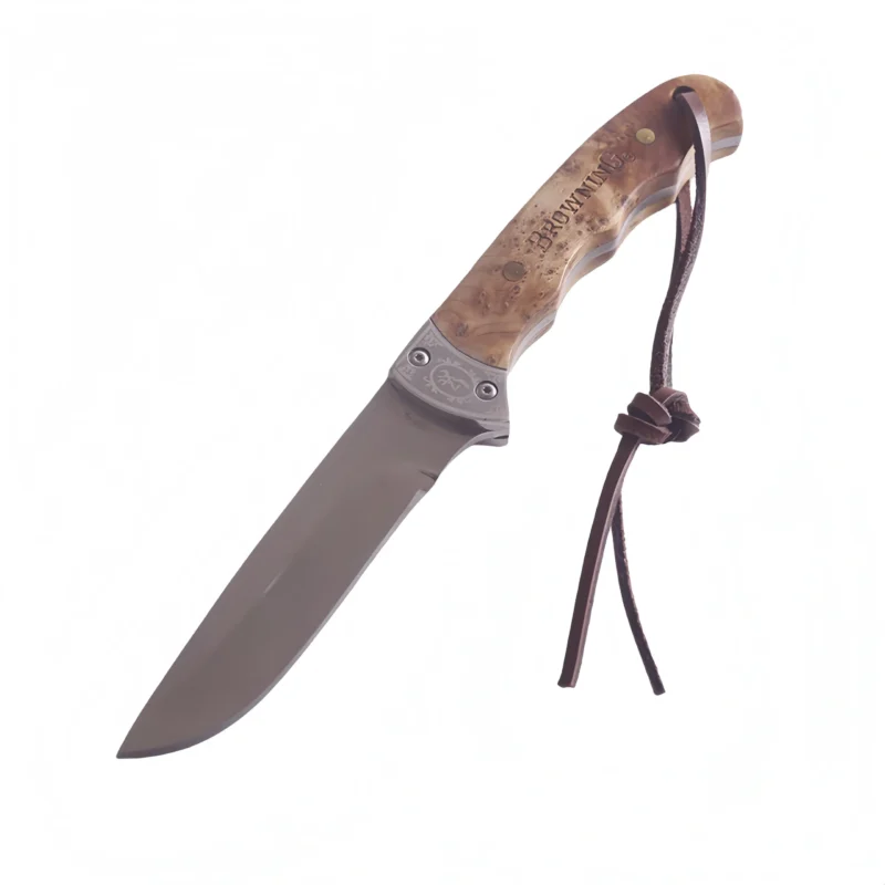 Shadow wood handle outdoor camping knife straight knife - Image 1