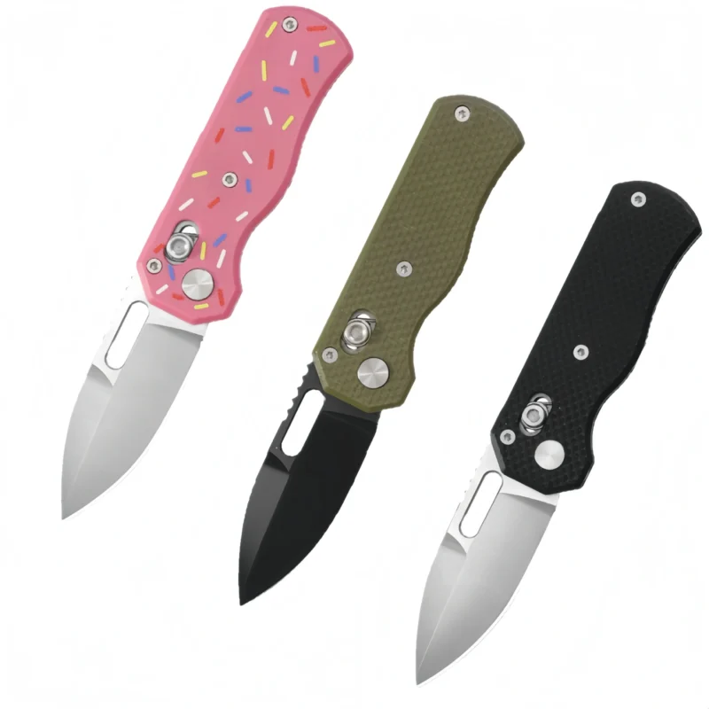 New G10 handle lock knife high hardness small pocket knife - Image 1