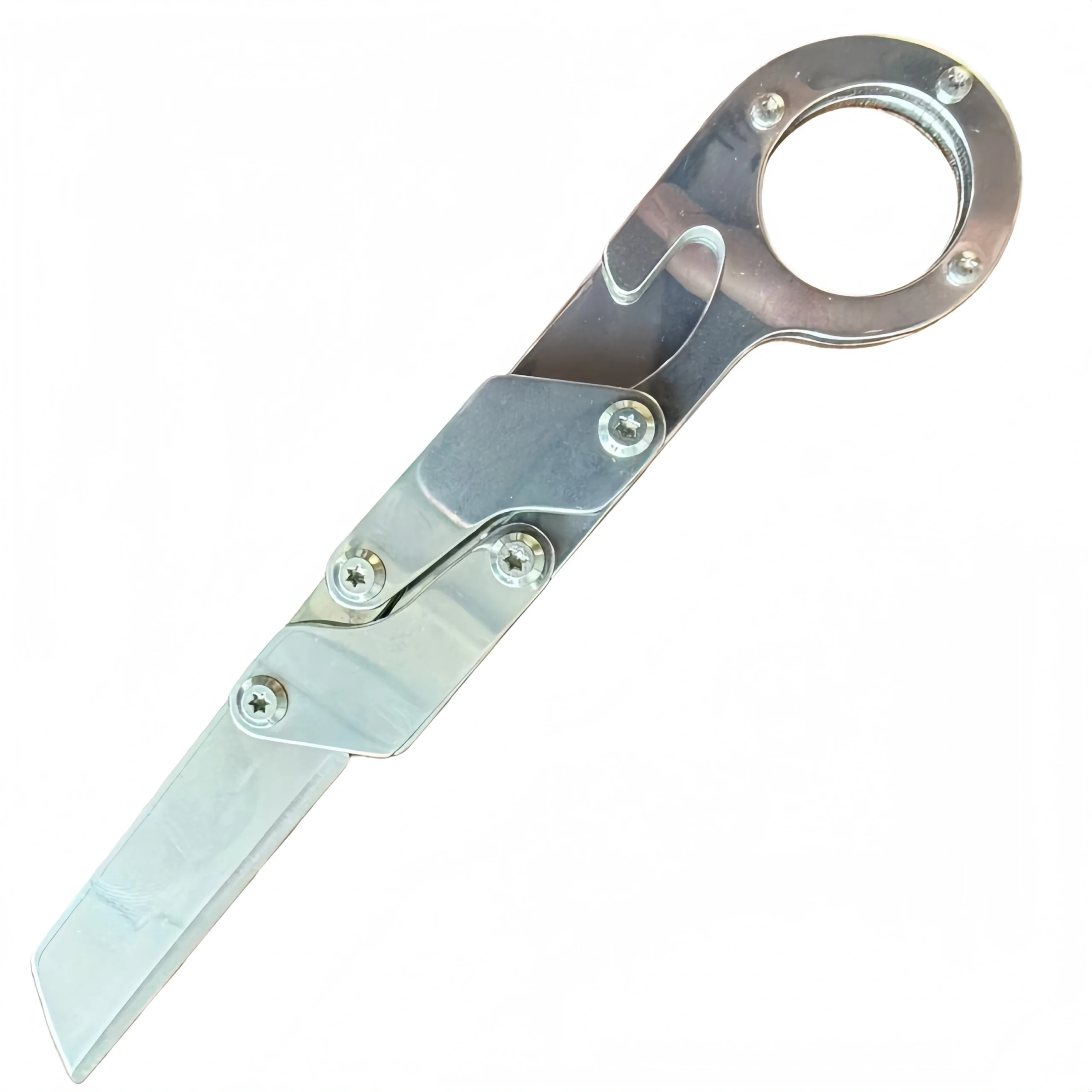 20260121171043_1352_107 7 Inch All Steel Folding Knife, Outdoor Hunting Tactical Knife, (Silver) - Image 1