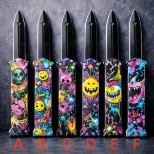 Clown switchblade otf knife - Image 2