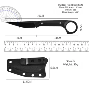 Outdoor straight blade knife, fixed blade knife - Image 4