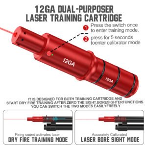 Model 12GA Laser Bullet Long-Tail Training Bullet Calibrator (Dual-Purpose) - Image 2