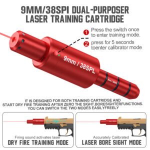 Model 9mm/38SPL laser bullet long-tail training bullet calibrator dual-purpose - Image 2