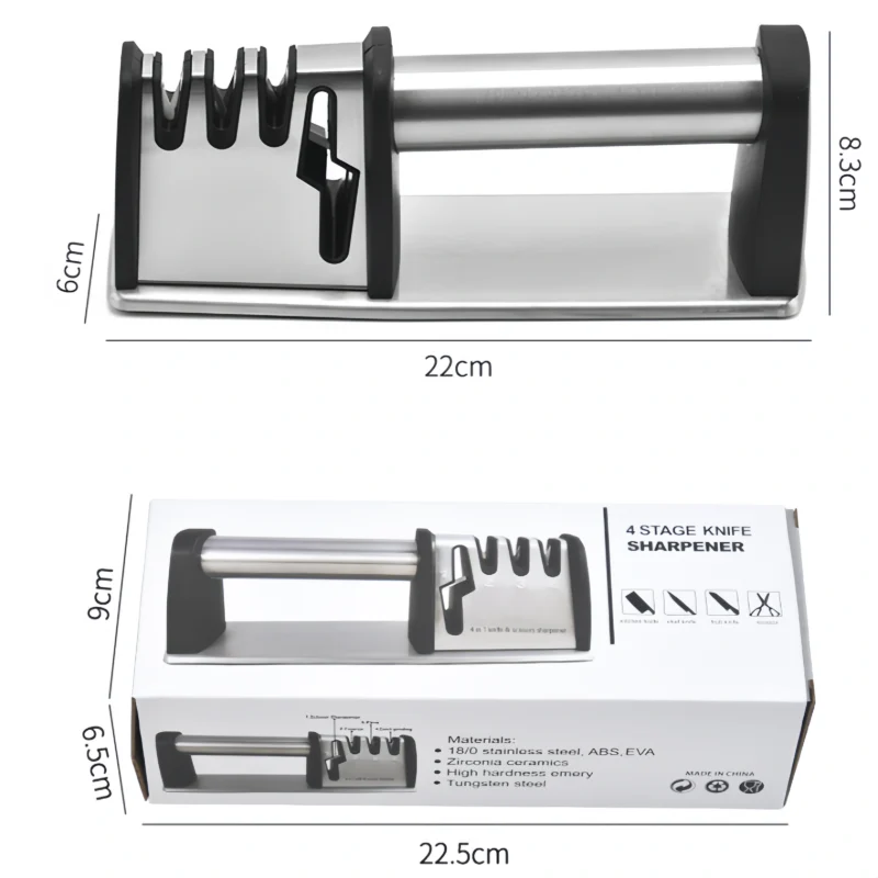 Tube handle knife sharpener (4-in-1) wholesale bulk