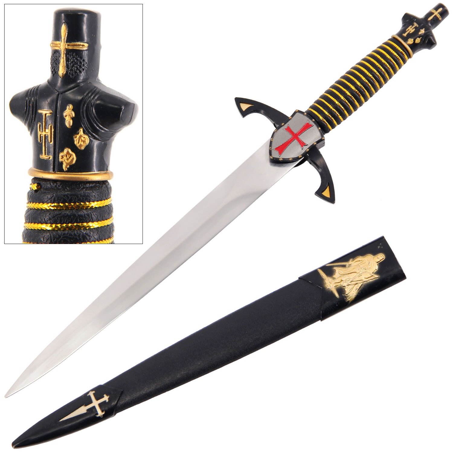 wholesale Knight and Shield Medieval Dagger with Scabbard Knight and Shield Medieval Dagger with Scabbard- OTF Knives Wholesale Manufacturer | TOP KNIVES LLC Knight and Shield Medieval Dagger with Scabbard