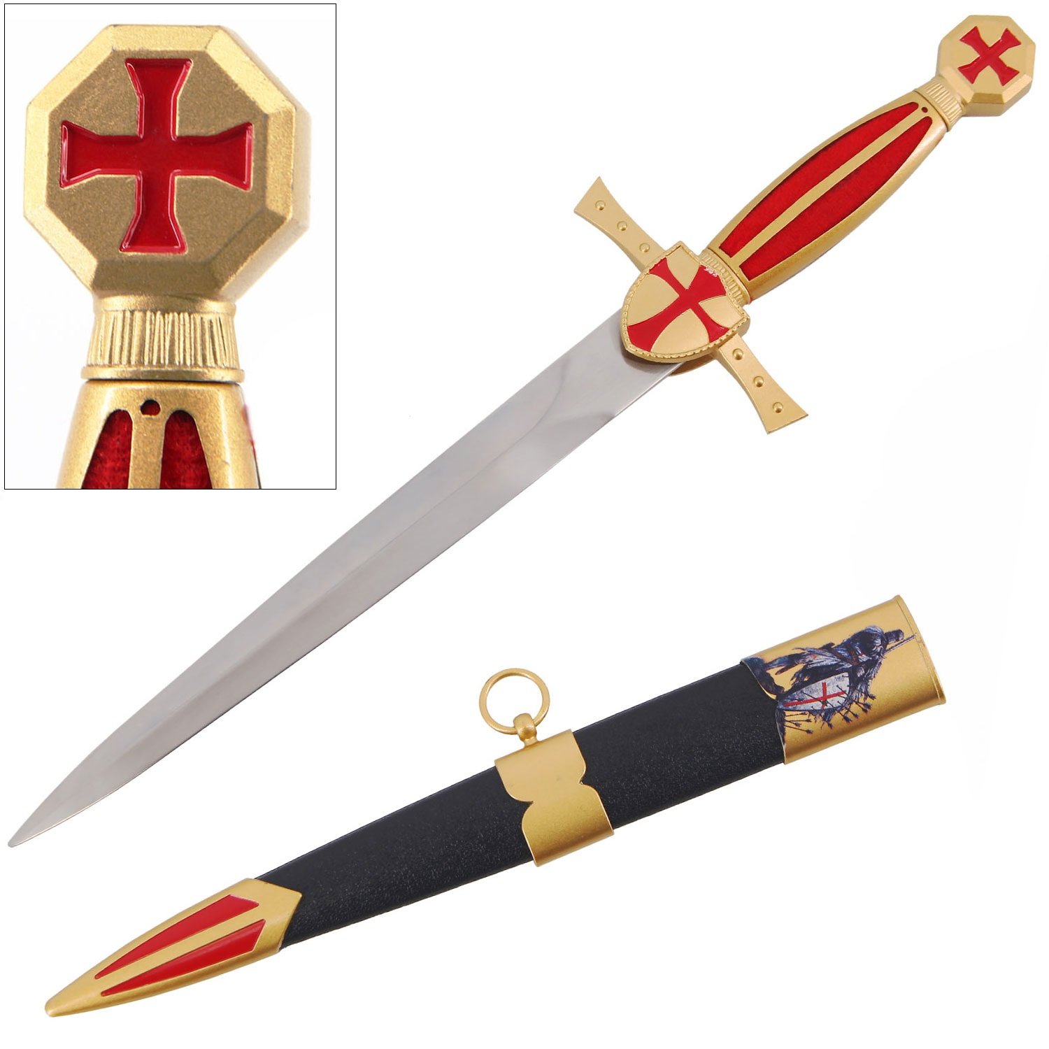 wholesale Shield Guard Crusader Dagger with Sheath Shield Guard Crusader Dagger with Sheath- OTF Knives Wholesale Manufacturer | TOP KNIVES LLC Shield Guard Crusader Dagger with Sheath
