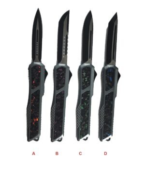 Colored inlay OTF switchblade knife wholesale variants A B C D