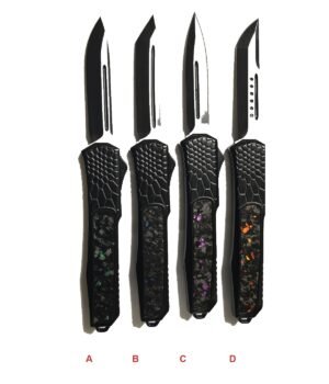 Honeycomb handle OTF switchblade knife wholesale variants A B C D