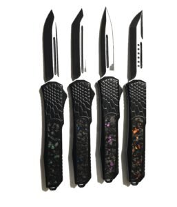 Honeycomb handle OTF switchblade knife wholesale clean group photo