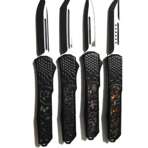 Honeycomb handle OTF switchblade knife wholesale clean group photo