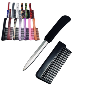 Wholesale Hidden Pink Comb Knife for Personal Safety