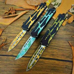 5.5 in Scarab II Colossus OTF Camo Lightning USA OTF KNIFE