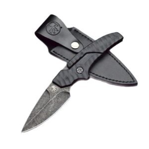 Hot Seller - Microtech Outdoor Portable 2-in-1 Transformable Dagger for Outdoor Self-Defense Exquisite Leather Case