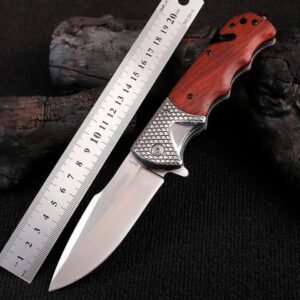 Wood Handle Tactical Folding Knife
