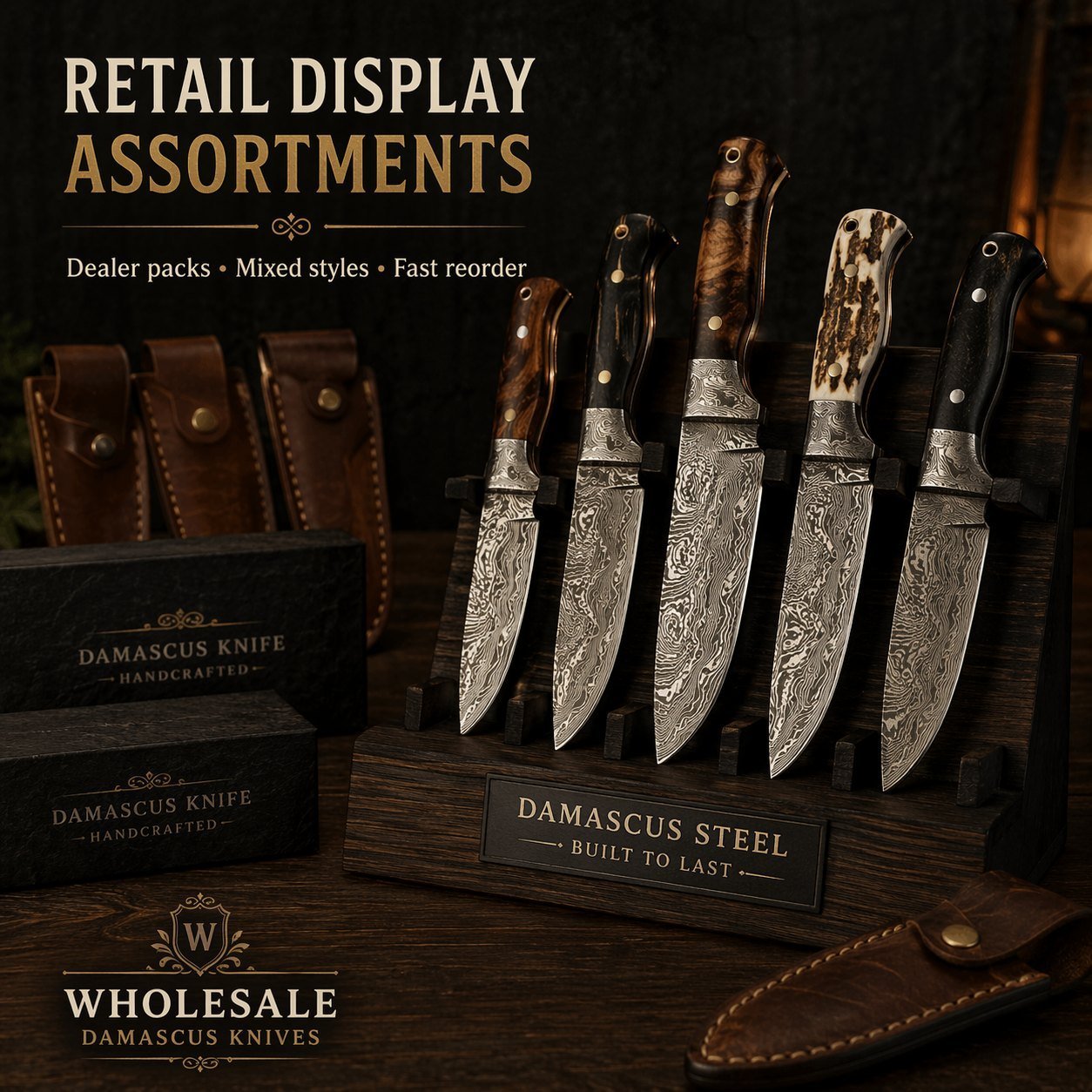 Mixed High-Margin Damascus Counter Display