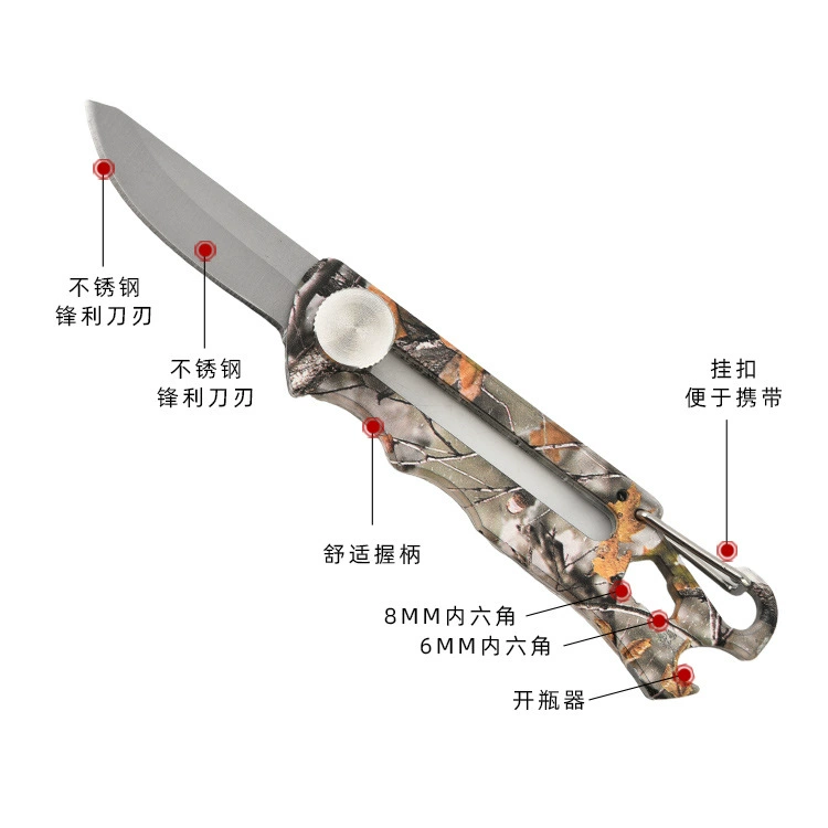 3CR13 Stainless Steel Camping Utility Knife for Wholesale