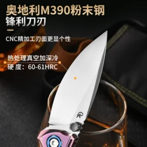 M390 Outdoor Silver Pocket Knife for Wholesale