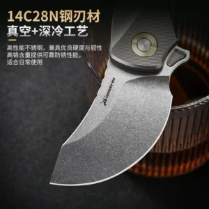 Outdoor 14C28N Titanium EDC Folding Knife for Wholesale