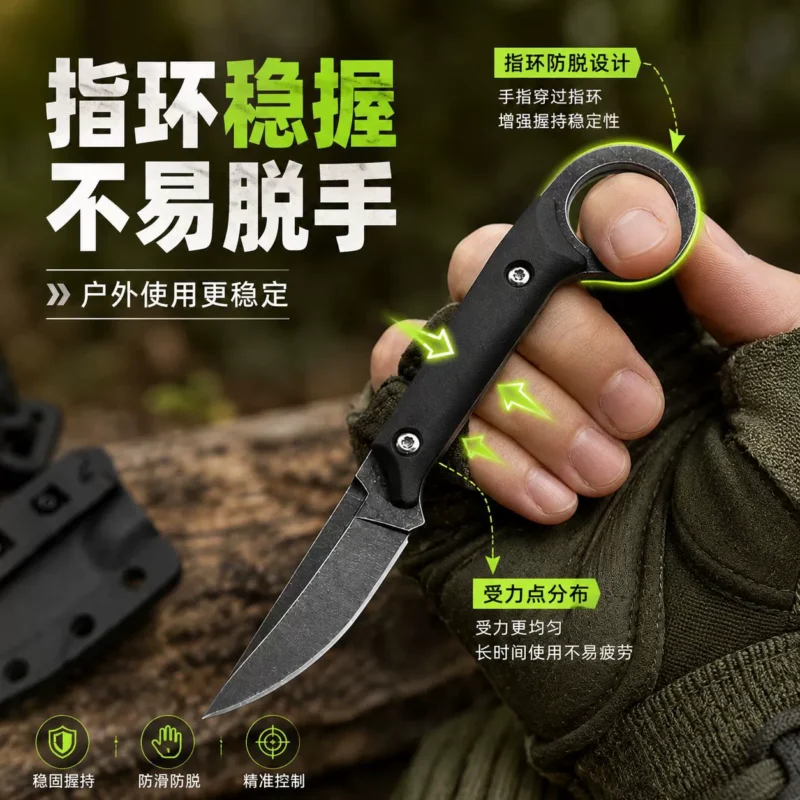 Stainless steel Camping Fixed Blade Knife Retail Display for Wholesale