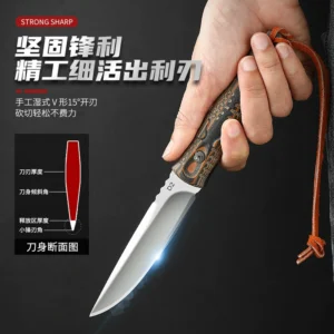 Stainless steel Outdoor Fixed Blade Knife OEM Ready for Wholesale