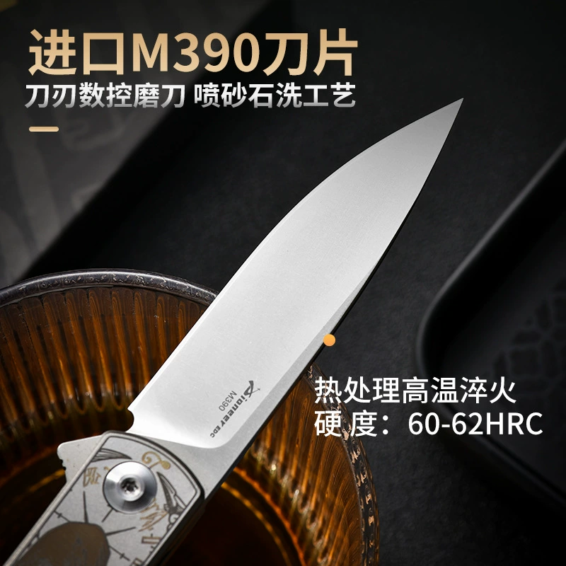 M390 Outdoor Camping Knife Retail Display for Wholesale