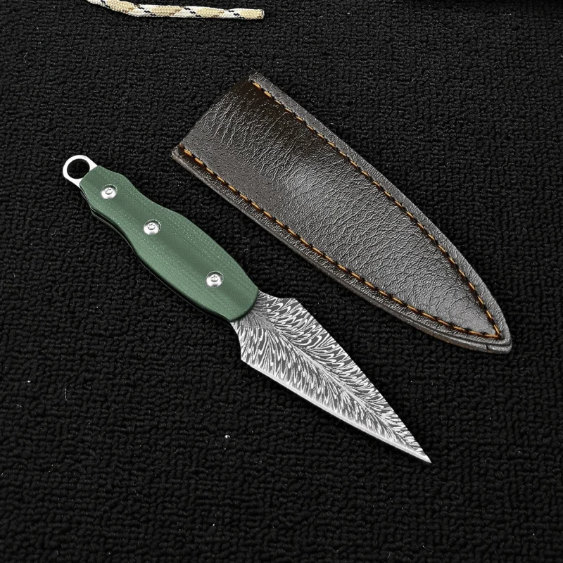 G10+Stainless steel Camping Fixed Blade Knife Retail Display for Wholesale