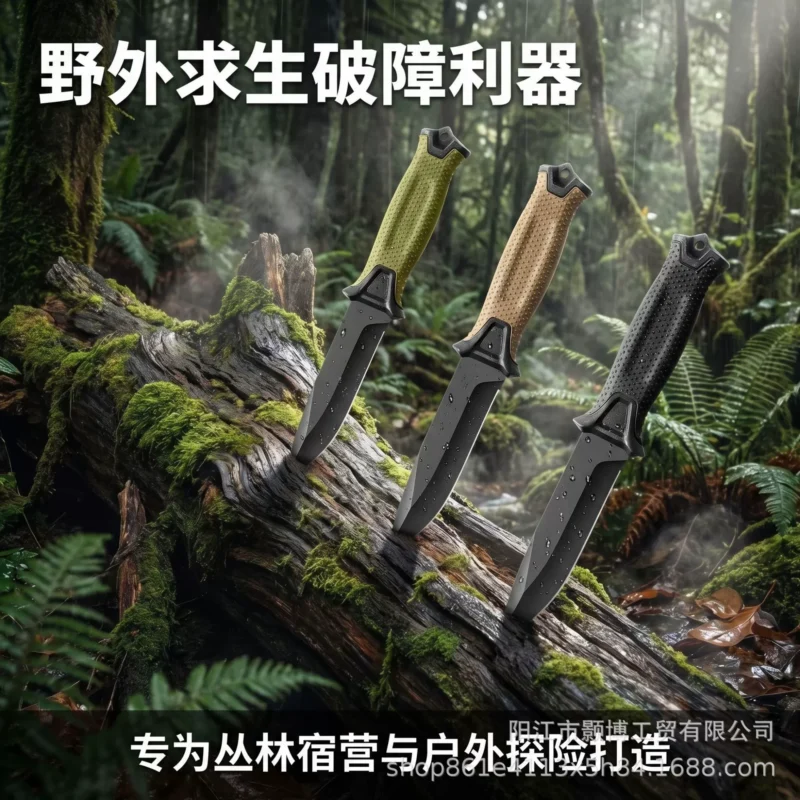 Stainless steel Camping Fixed Blade Knife Retail Display for Wholesale