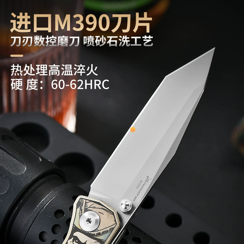 M390 Outdoor Folding Knife With Screwdriver Retail Display for Wholesale