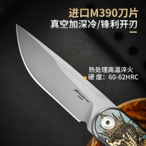 Camping M390 Titanium EDC Fixed Blade Knife for Wholesale