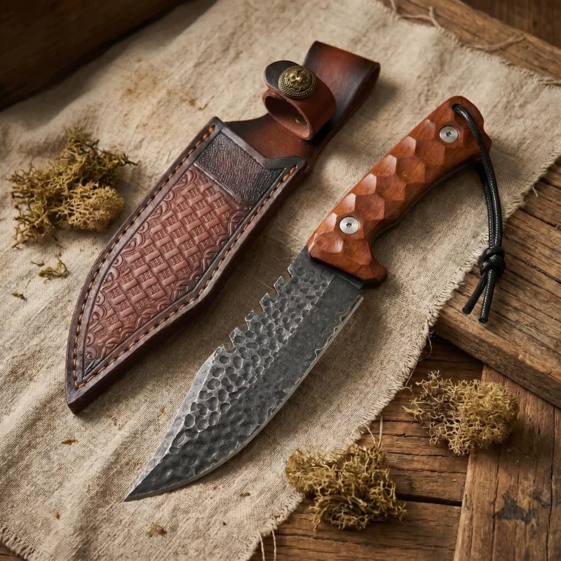 Outdoor Damascus Knife shuanglang for Wholesale