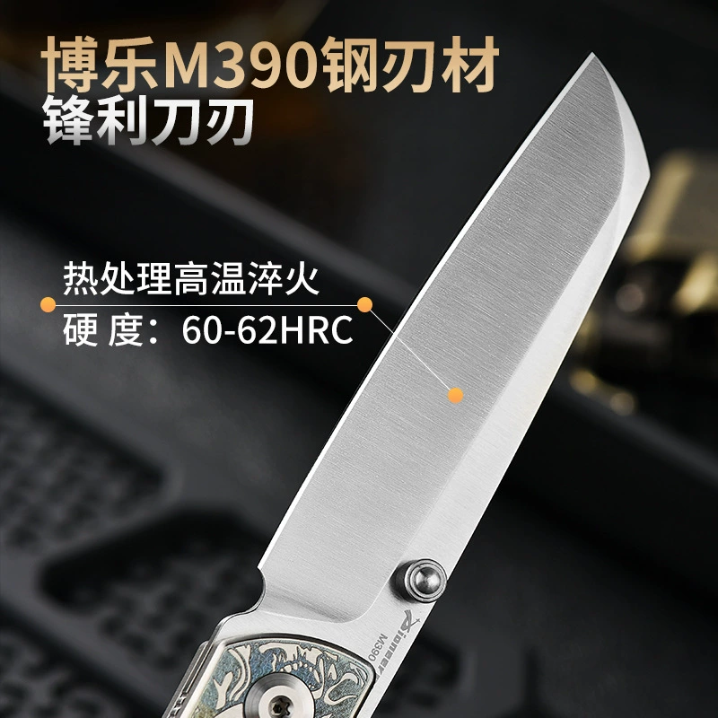 Titanium alloy/M390 Outdoor Folding Knife for Wholesale