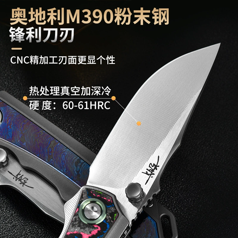 titanium alloy/M390 Outdoor Folding Knife Bulk Supply for Wholesale