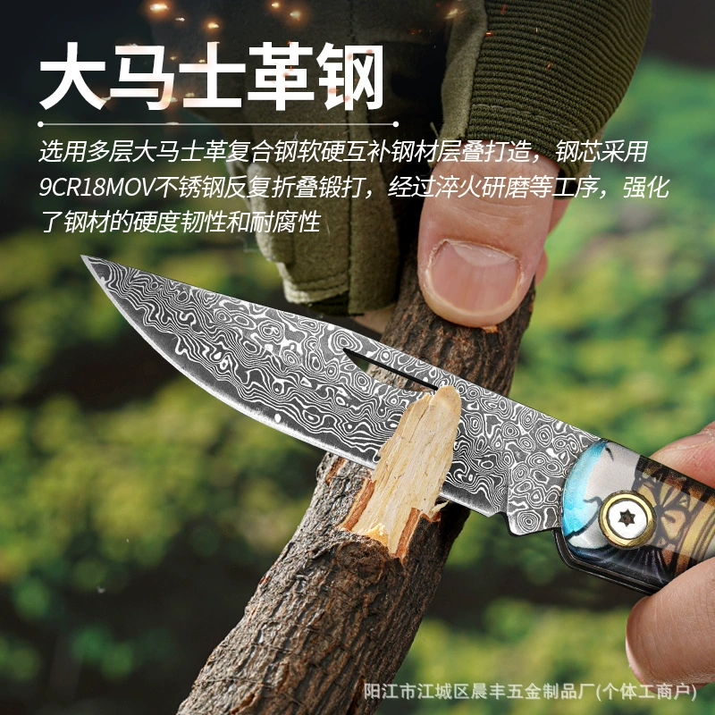 Outdoor Damascus Knife for Wholesale