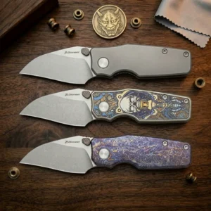titanium alloy+D2 Outdoor Folding Knife Bulk Supply for Wholesale