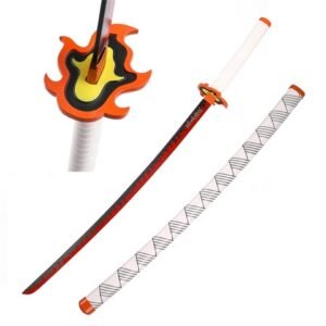 Demon Slayer Katana Sword - Hot Samurai Kyojuro Rengoku Style, 102 cm