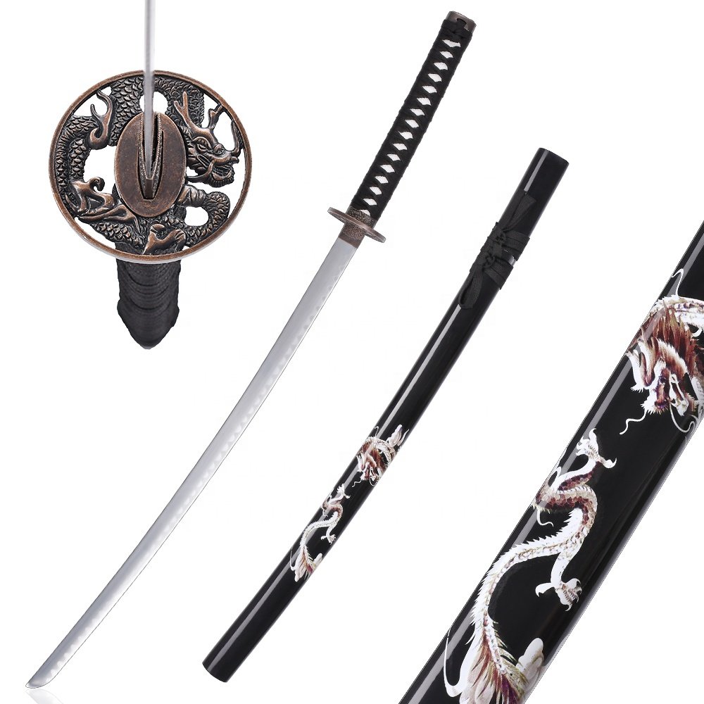 102cm-Real-Handmade-Longquan-Weapon-Replica-Black.jpg Fantasy Cosplay Katana Sword - Longquan Black Water Dragon Style, 102 cm - Image 1