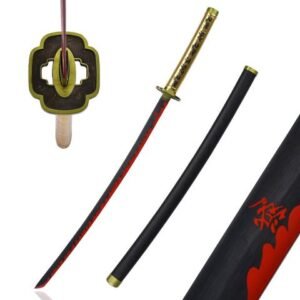 Demon Slayer Katana Sword - Yoriichi Tsugikuni Style, 103 cm Carbon Steel