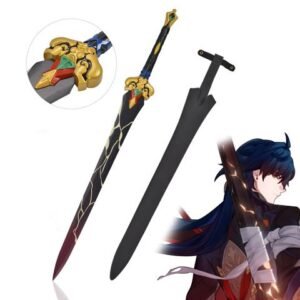 Honkai Cosplay Sword - Star Rail Chinese Jian Shard Style, 103 cm Stainless Steel